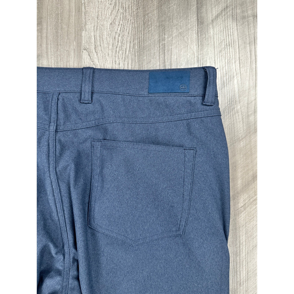 Peter Millar Brevard Performance Flannel Five-Pocket Pants in Navy — Size 35x32 // Preowned