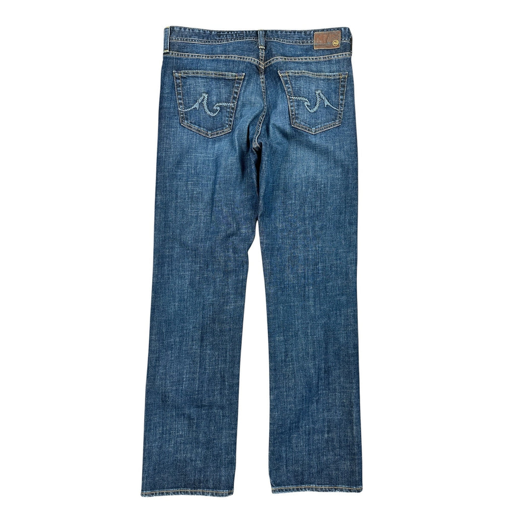 Adriano Goldschmied The Protégé Made in USA Brahms Straight Leg Jeans in Kelly Blue — Size 36x32 // Preowned
