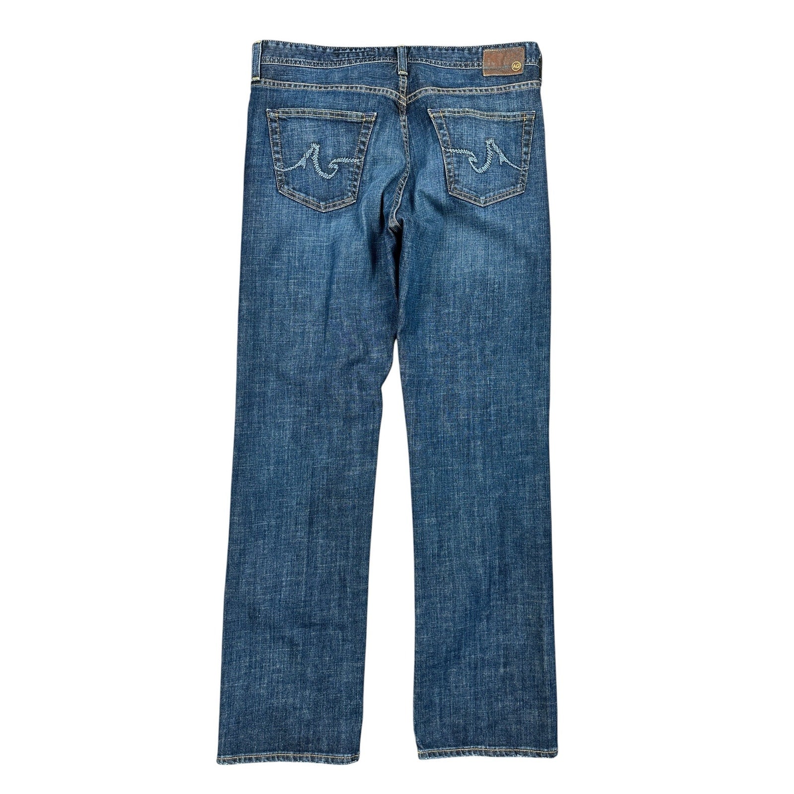 Adriano Goldschmied The Protégé Made in USA Brahms Straight Leg Jeans in Kelly Blue — Size 36x32 // Preowned