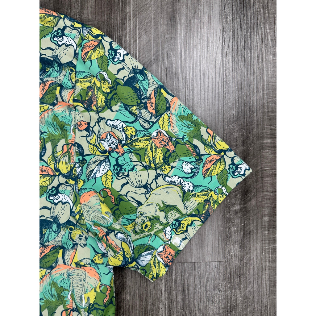 William Murray It's Like A Jungle Golf Polo in Green, Yellow, Orange, Gray, White — Size Small // Preowned