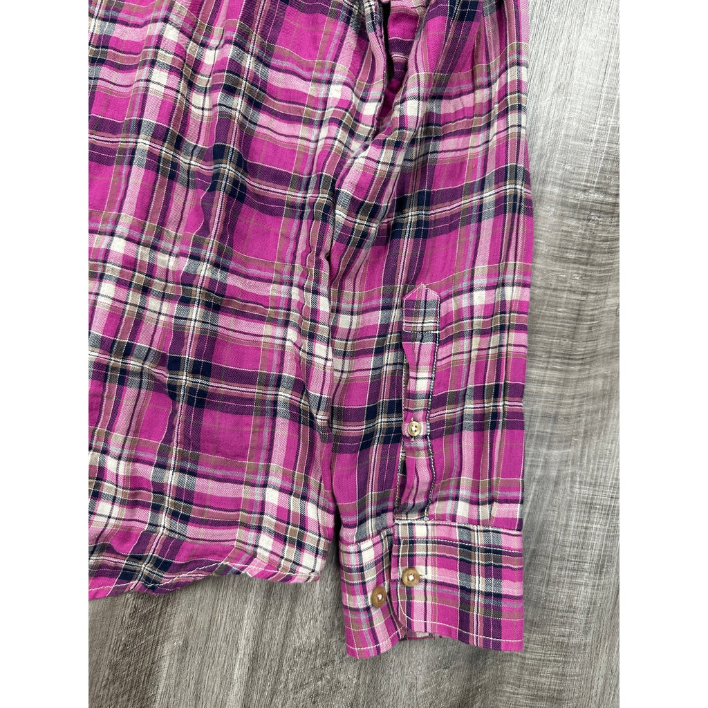 Georg Roth Lightweight Cotton Stretch Performance Weave Plaid Long Sleeve Shirt — Size 2XL // Preowned