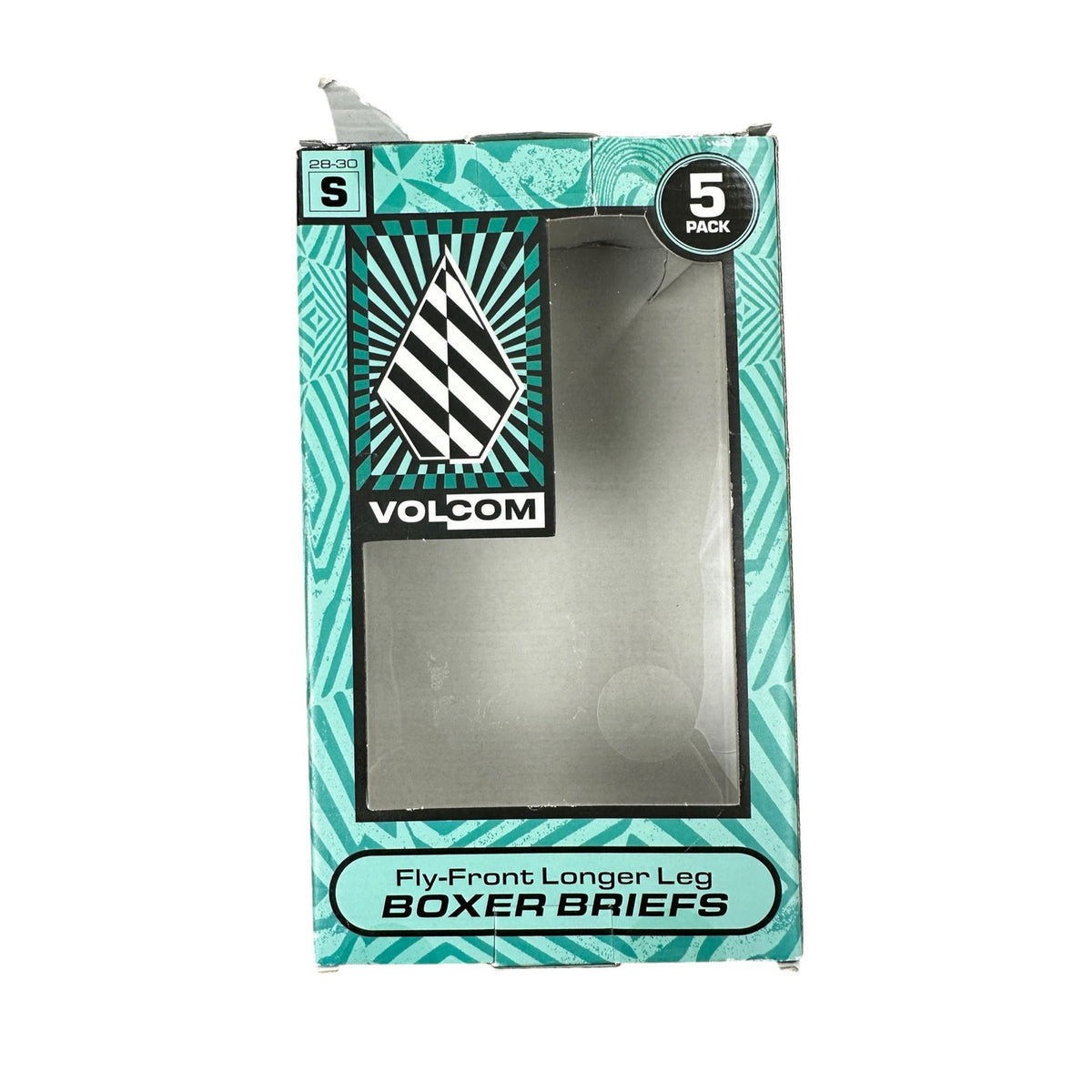 Volcom Performance Fly Front Longer Leg 7.5" Boxer Briefs - 5 Pack — Size Small