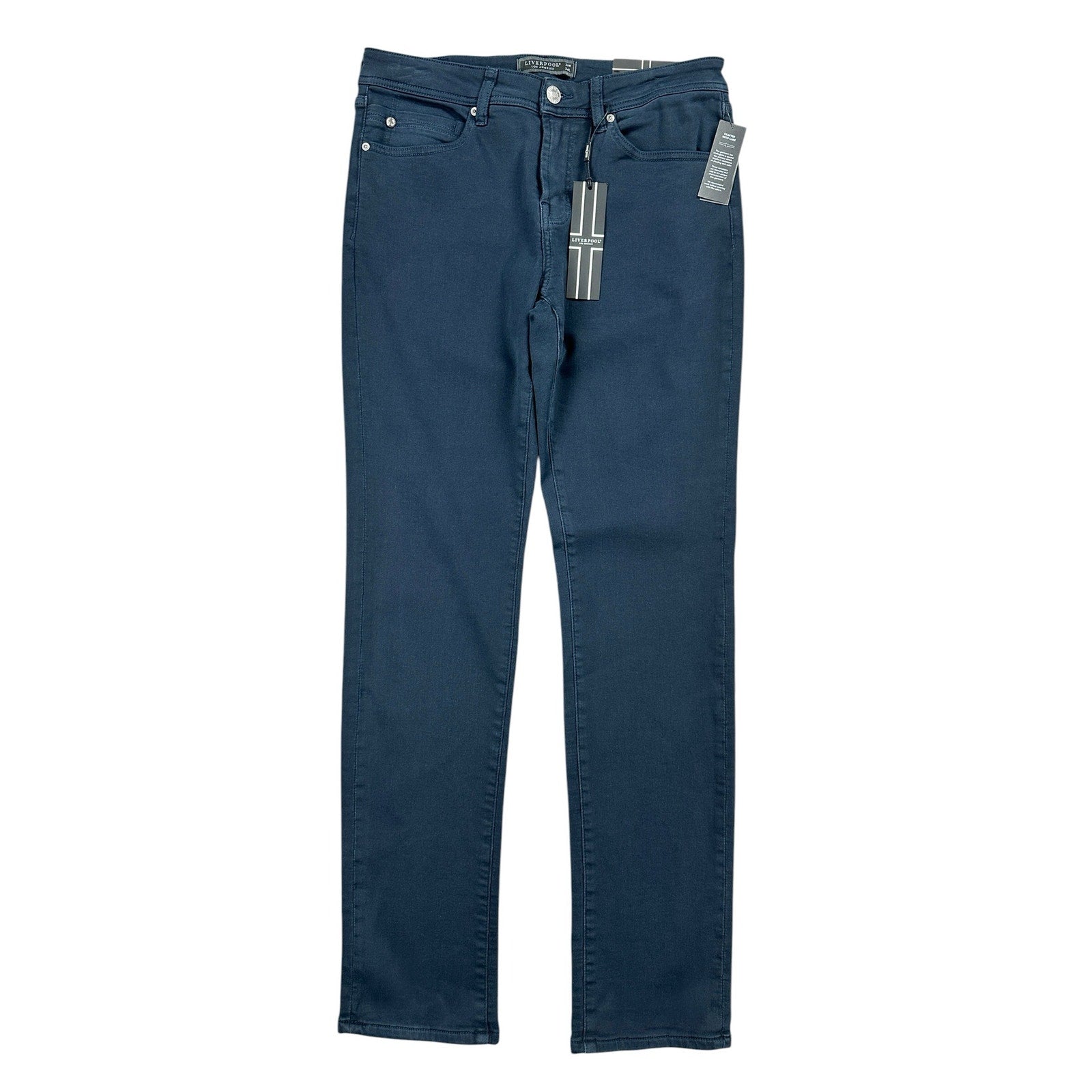 Liverpool Los Angeles Kingston Modern Straight Stretch Jean in Navy — Size 31x34