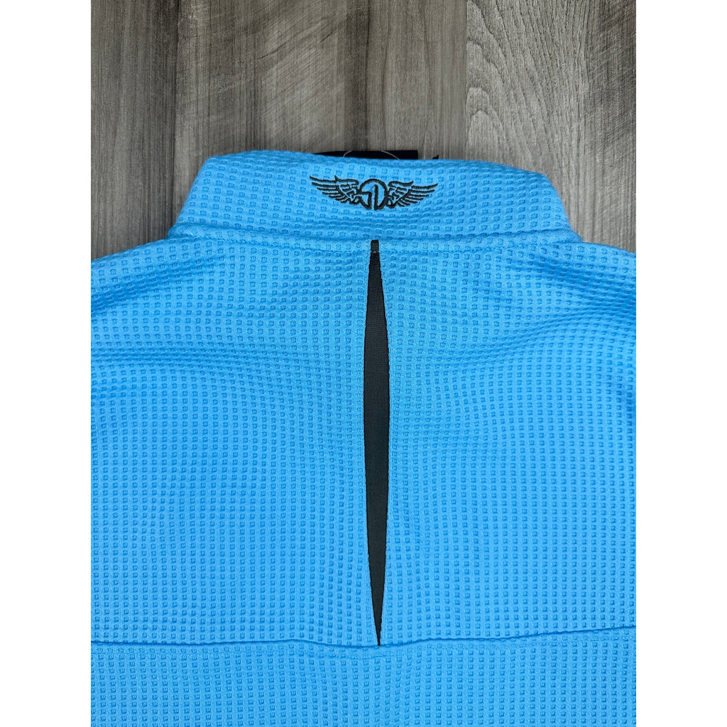 Straight Down Big Horn Golf Optic Quarter Zip Pullover in Alaska Blue — Size XL