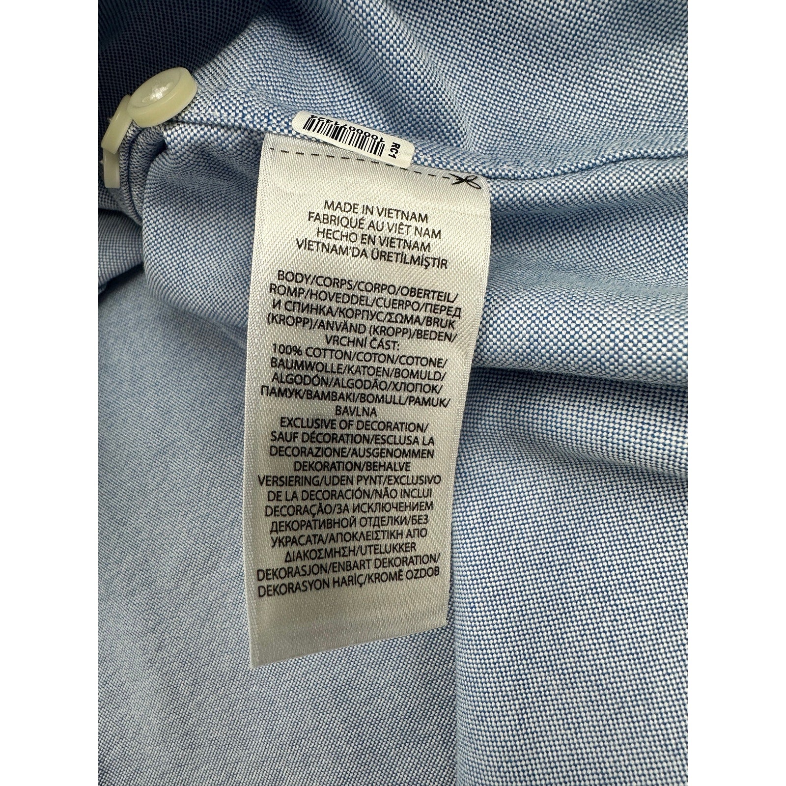 Polo Ralph Lauren Classic Fit Oxford Long Sleeve Button Down in Light Blue — Size XL // Preowned