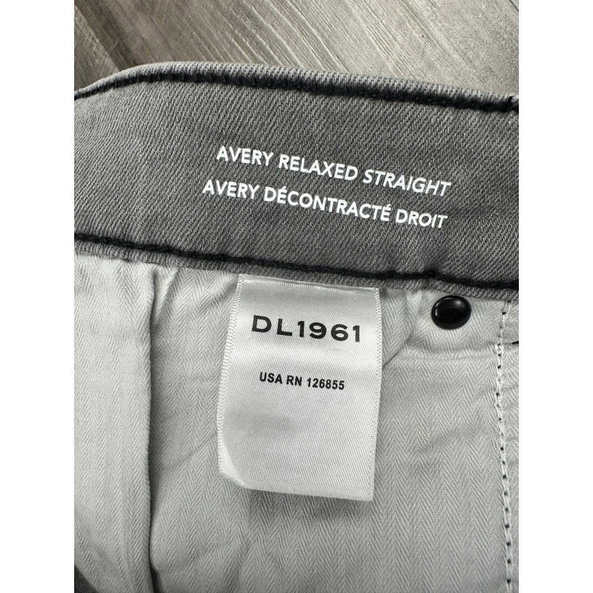 DL1961 Avery Relaxed Straight Jeans — Size 42x30