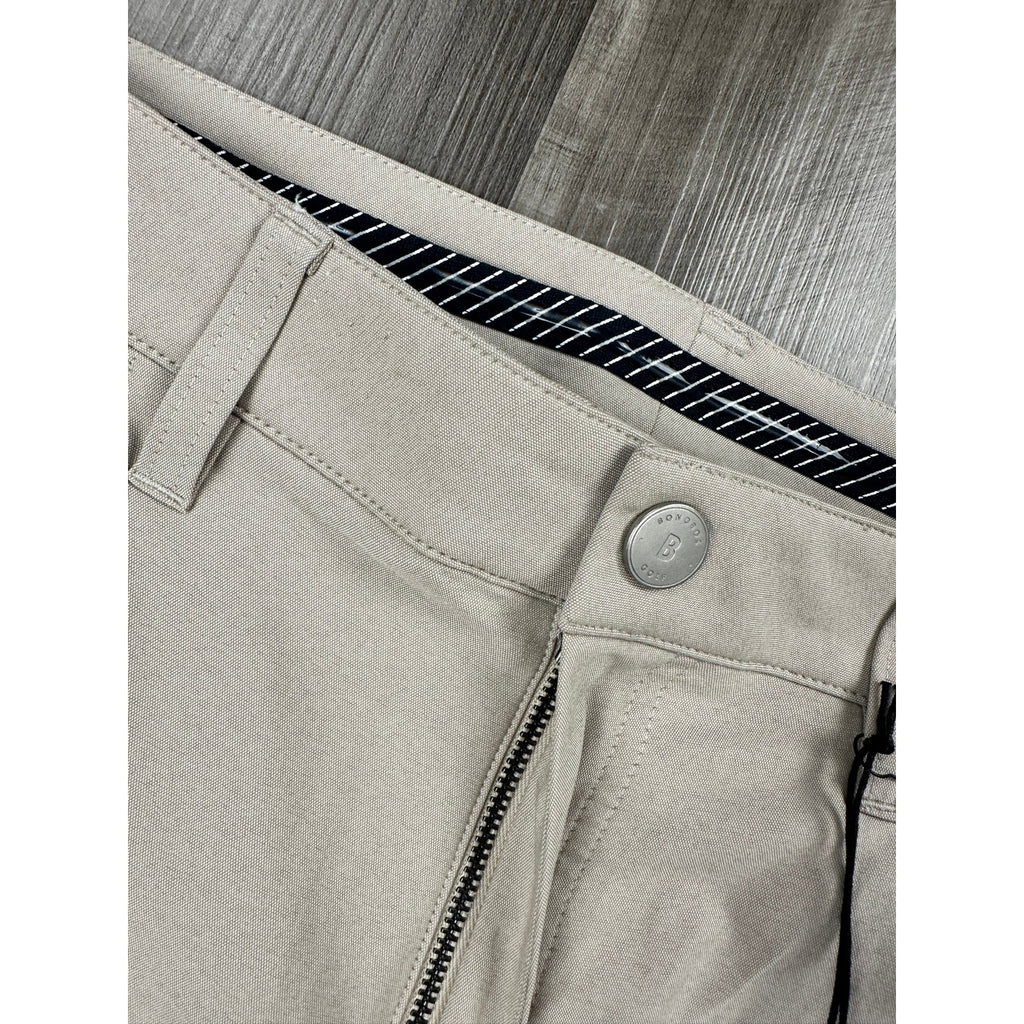 Bonobos Golf Performance Slim Fit Pants in Khaki Stone — Size 38x32
