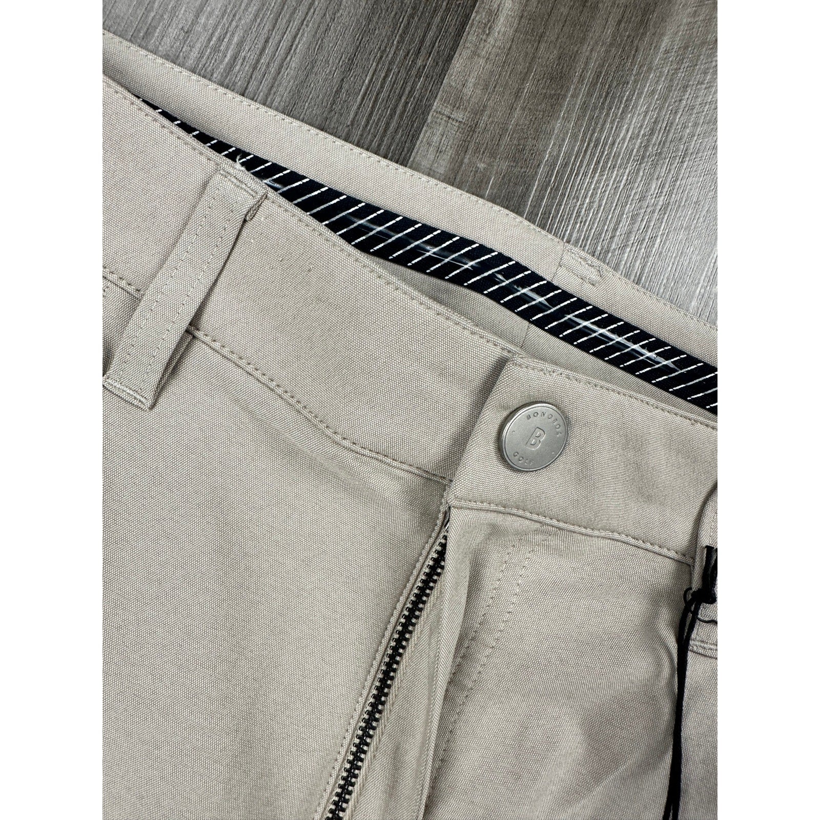 Bonobos Golf Performance Slim Fit Pants in Khaki Stone — Size 38x32