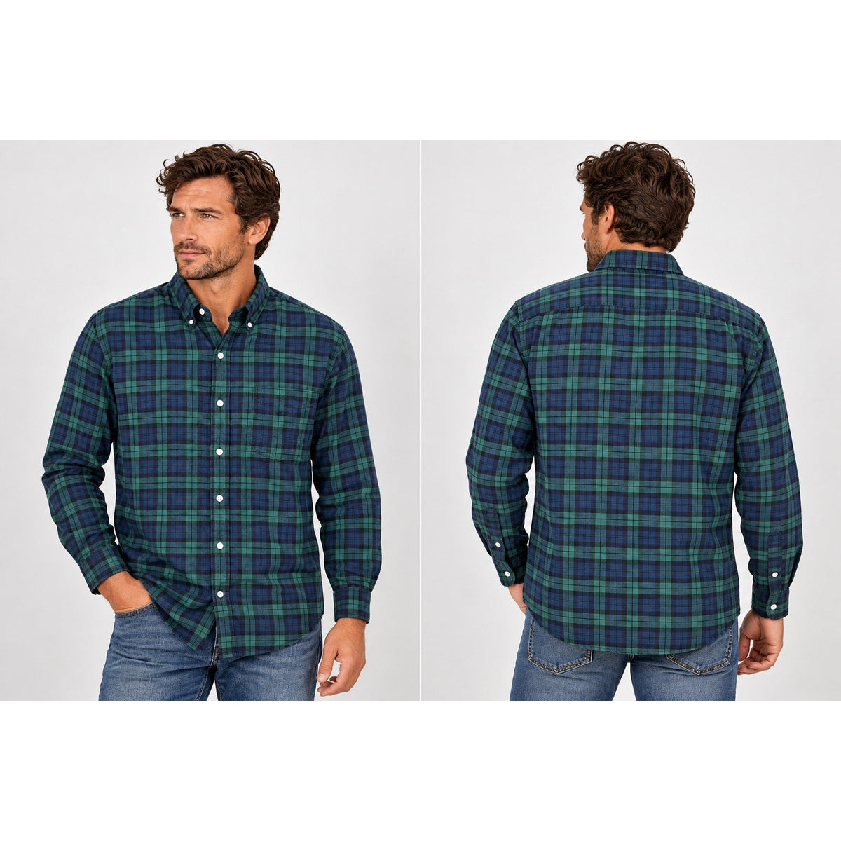 Ralph Lauren Denim & Supply Y2K Plaid Regular Fit Long Sleeve Button Down Shirt — Size XL // Preowned
