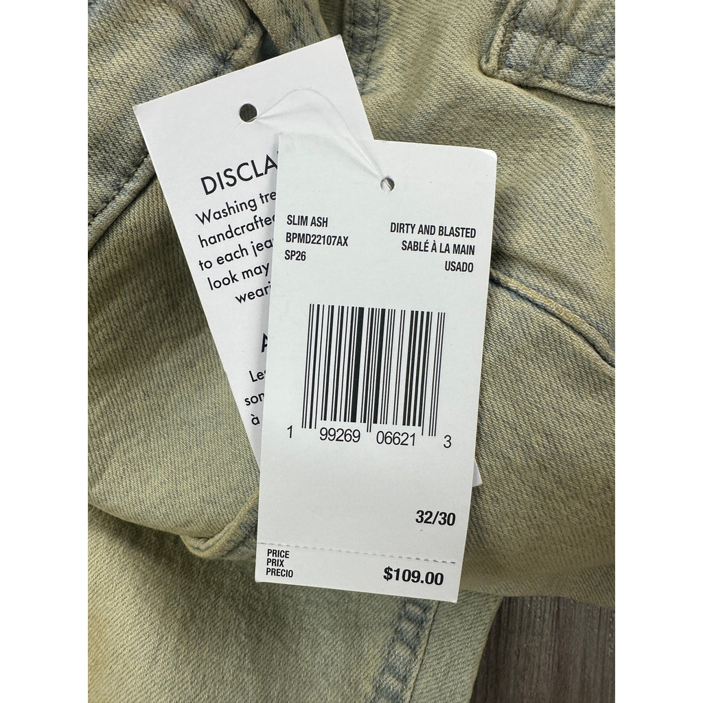 Buffalo David Bitton Ash Slim Stretch Jeans in Dirty and Blasted — Size 32x30