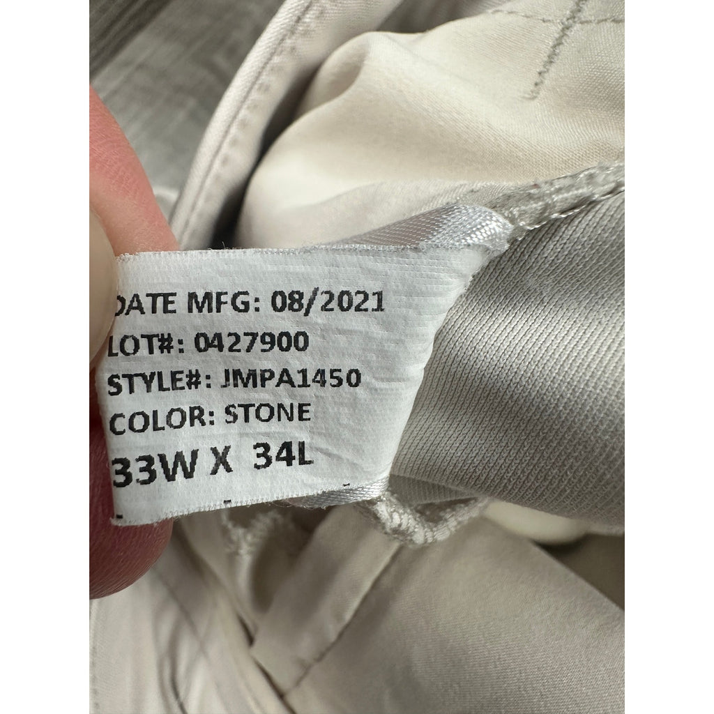 Johnnie-O Cros Country Prep Performance Pants in Stone — Size 33x34 // Preowned