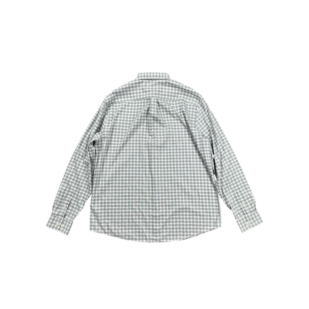 Johnnie-O Allworth Performance Checkered Long Sleeve Button Down in Light Gray — Size XL