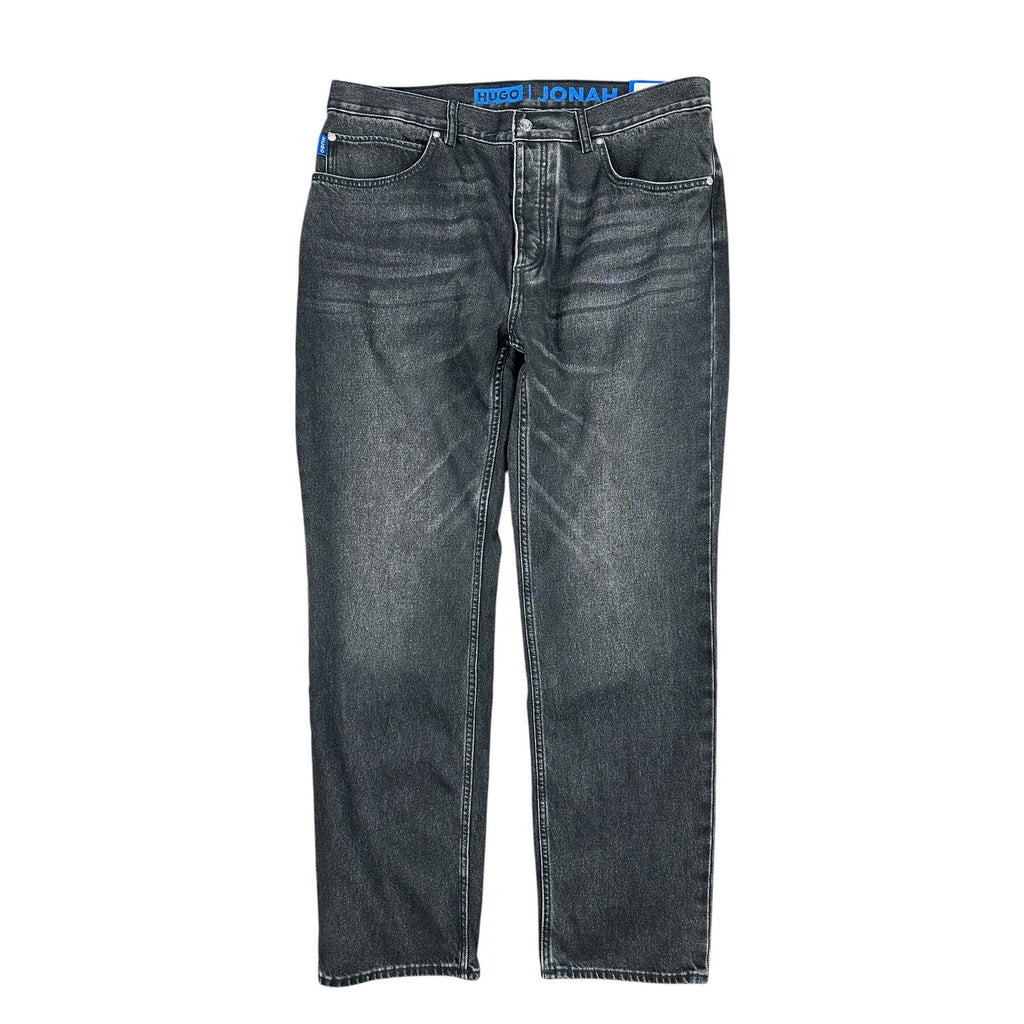 HUGO Jonah Regular Straight Jeans in Black — Size 36x32