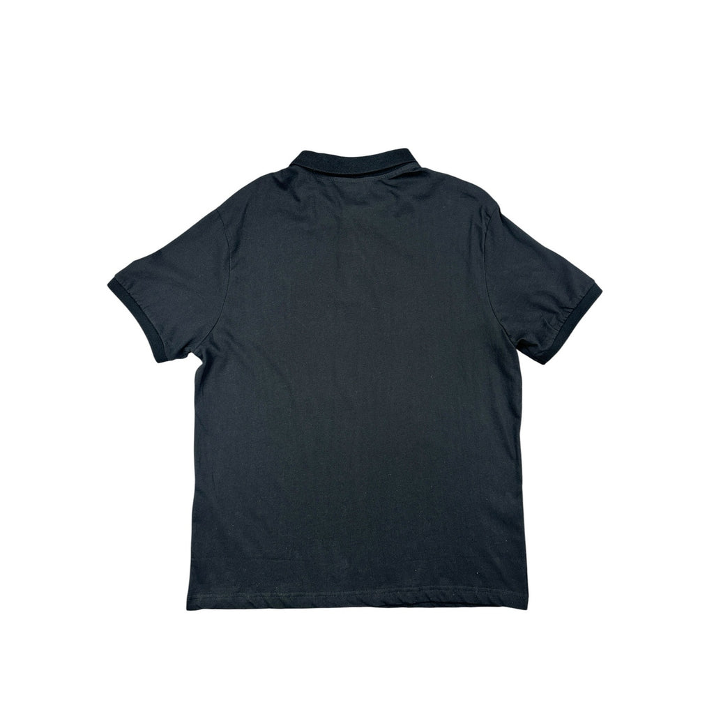 Emporio Armani EA7 Core Shield Collection Cotton Jersey Polo Shirt in Black — Size Large