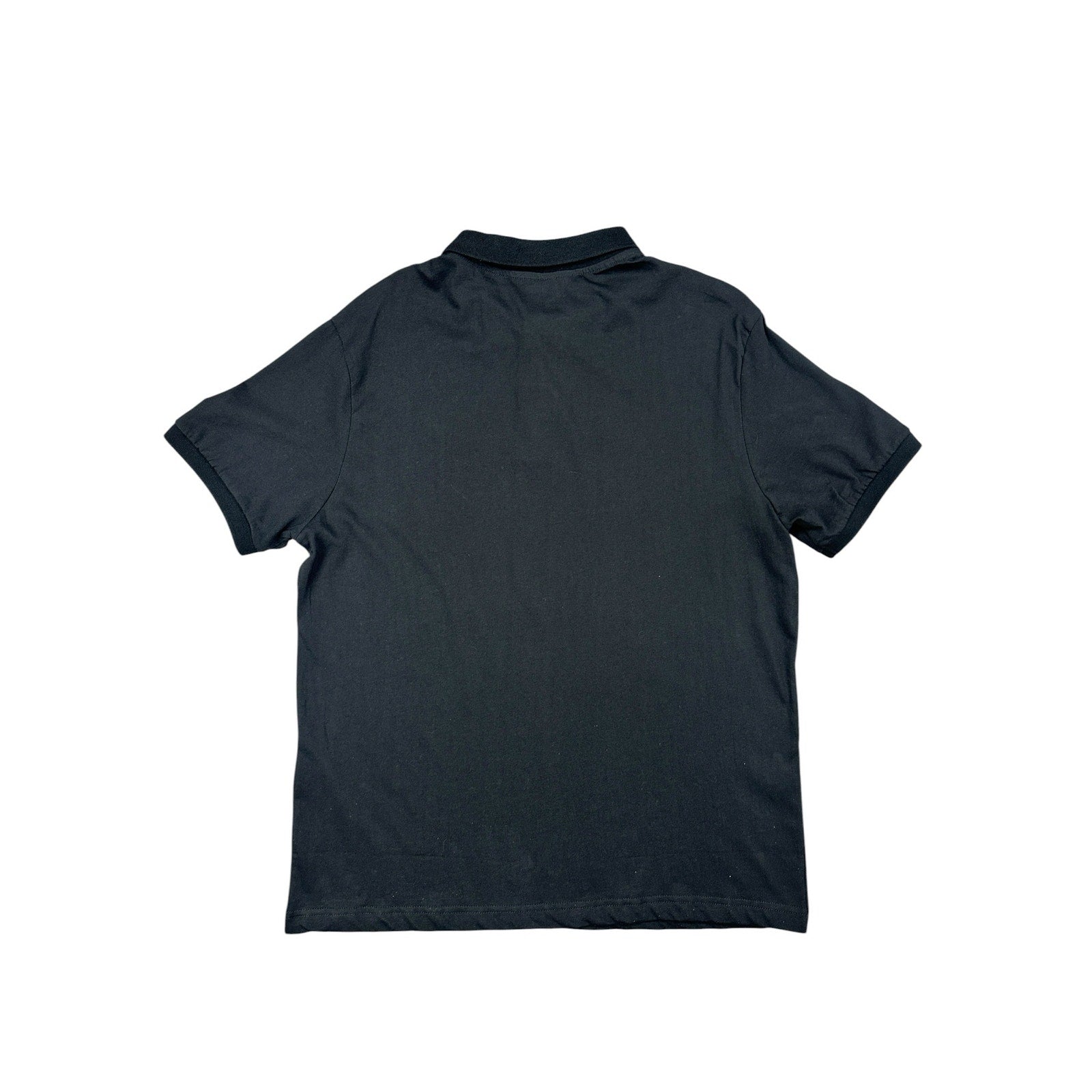 Emporio Armani EA7 Core Shield Collection Cotton Jersey Polo Shirt in Black — Size Large