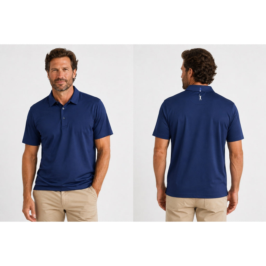 Mizzen+Main Phil Mickelson Performance Golf Polo in Navy — Size Small // Preowned