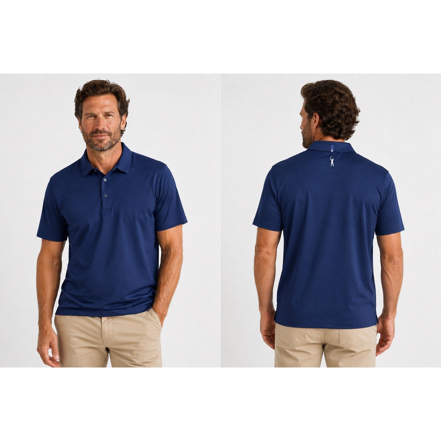 Mizzen+Main Phil Mickelson Performance Golf Polo in Navy — Size Small // Preowned
