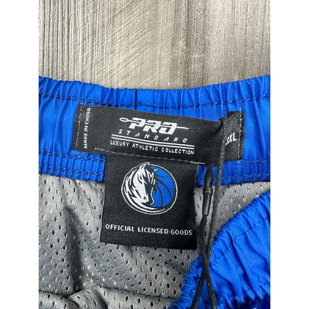 Pro Standard Dallas Mavericks Mesh Lined Swim Trunks in Blue Gray — Size 3XL