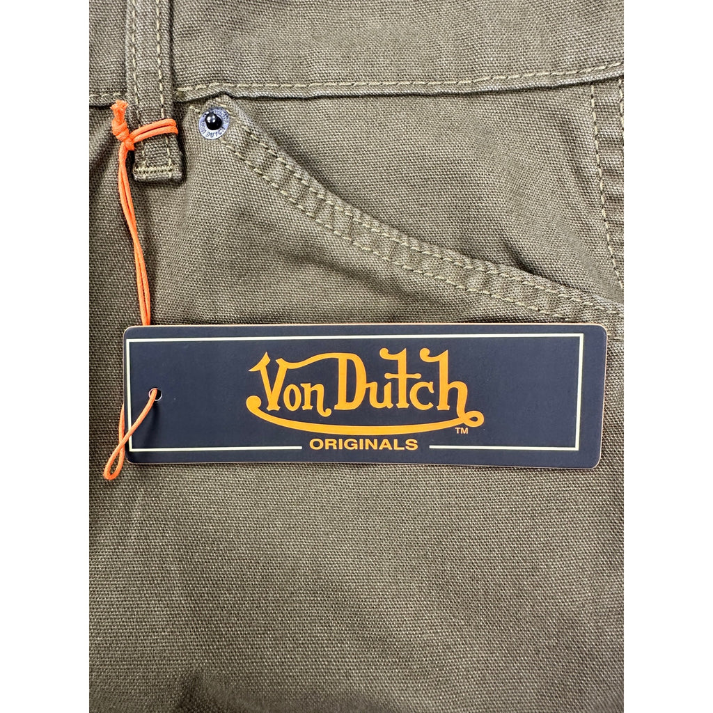 Von Dutch Straight Double-Knee Carpenter Pant in Sphagnum Green — Size 32