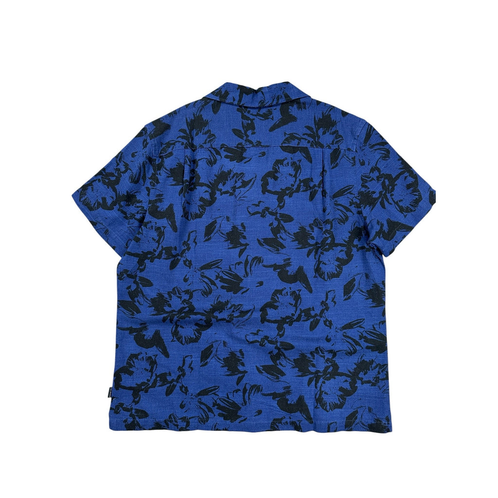 Ted Baker London Midnight Sail Hawaiian Viscose Blend Camo Shirt - Large