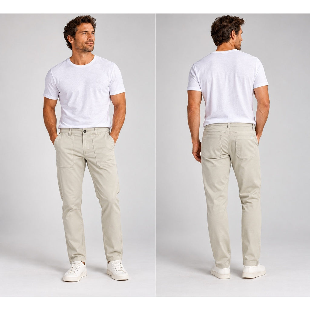 Mugsy Beachwoods Brushed Twill Drawstring 4 Way Stretch Pants — Size 35x32 // Preowned