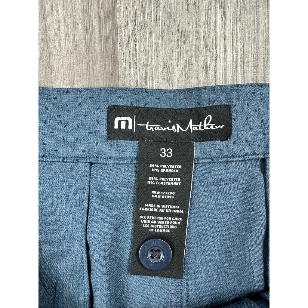 TravisMathew No Map Needed Golf Shorts in Dark Slate Blue, Black — Size 33 // Preowned