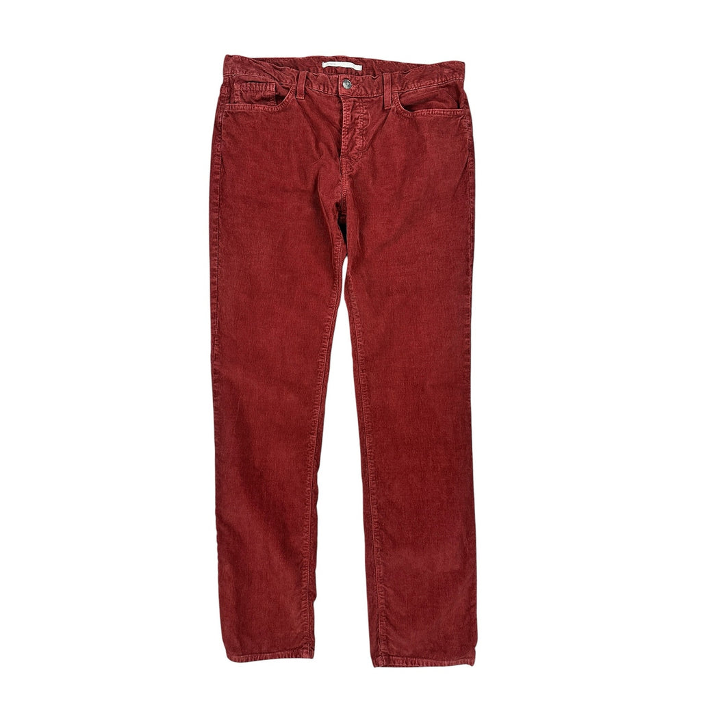 Vince Velvet Corduroy Skinny Fit Made in USA Button Fly Jeans in Brick Red — Size 34 // Preowned