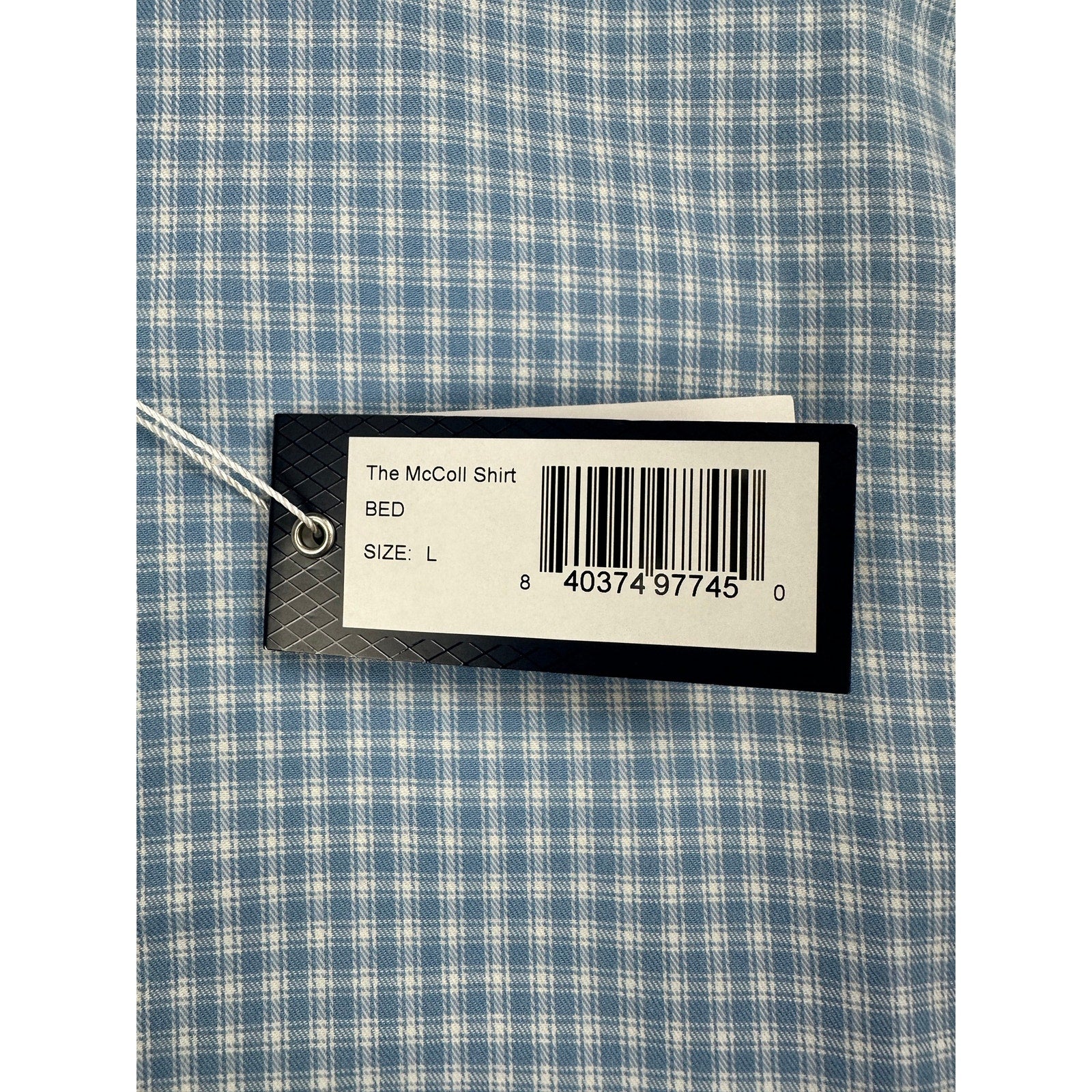 Holderness & Bourne The McColl Signature Fit Plaid Long Sleeve Shirt in Bedford Blue — Size Large