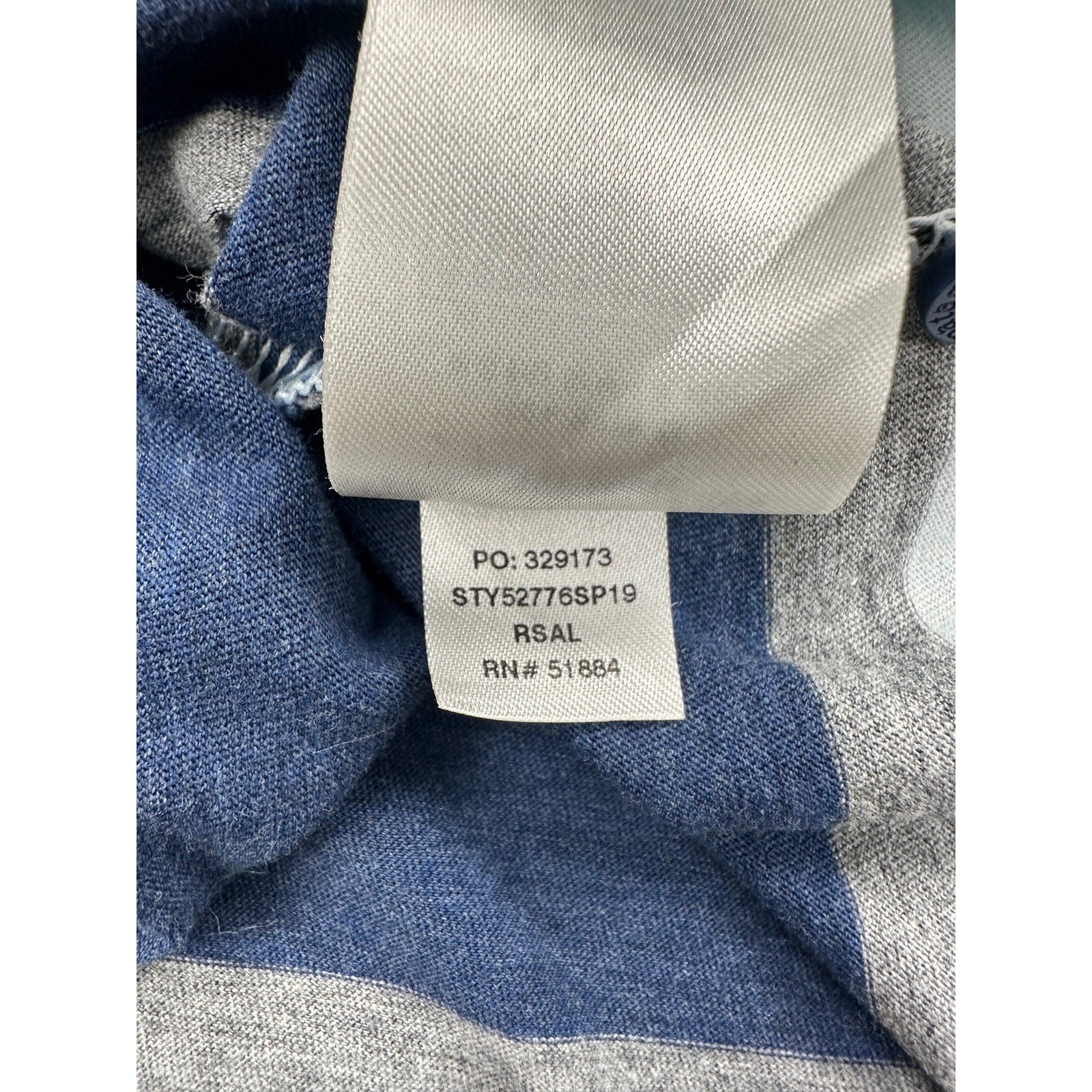 Patagonia Squeaky Clean Rugby Stripe Polo in Atoll Blue — Size Large // Preowned