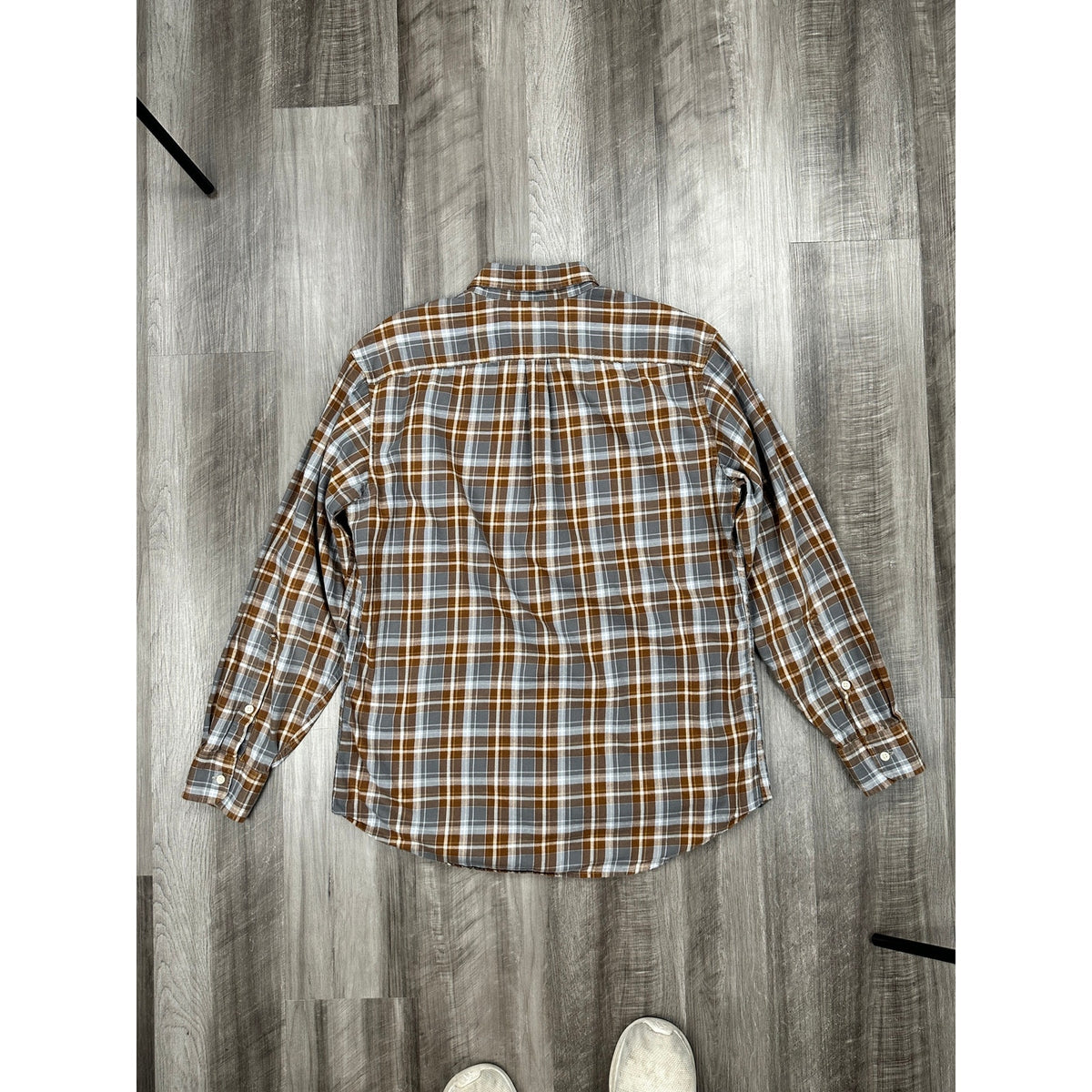 Billy Reid Melange Heron Swarm Standard Fit Long Sleeve Button Down Shirt — Size Large // Preowned