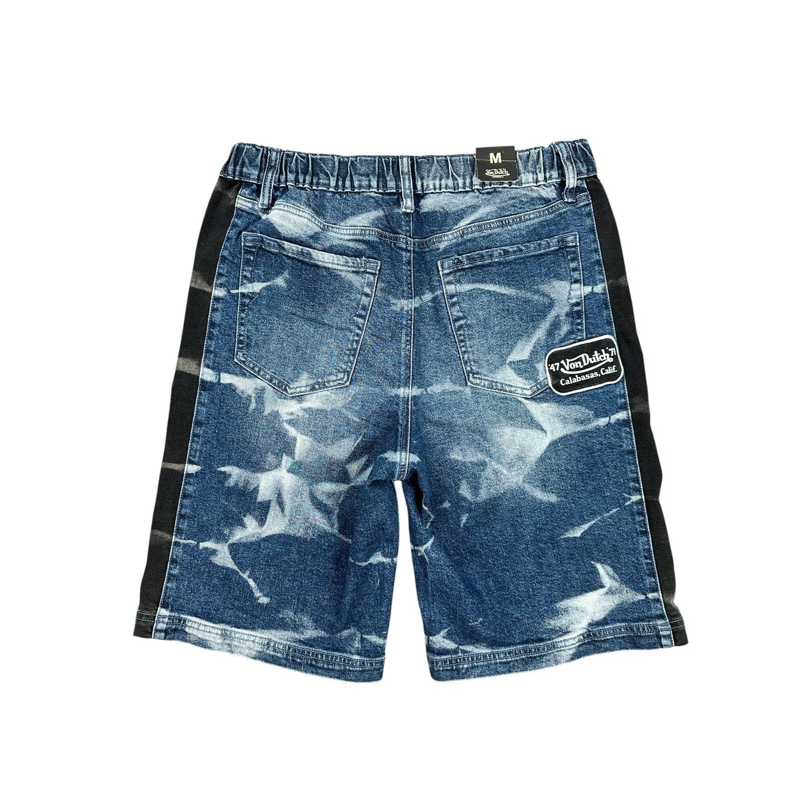 Von Dutch Denim Elastic Waist Shorts in Highblow Wash — Size Medium