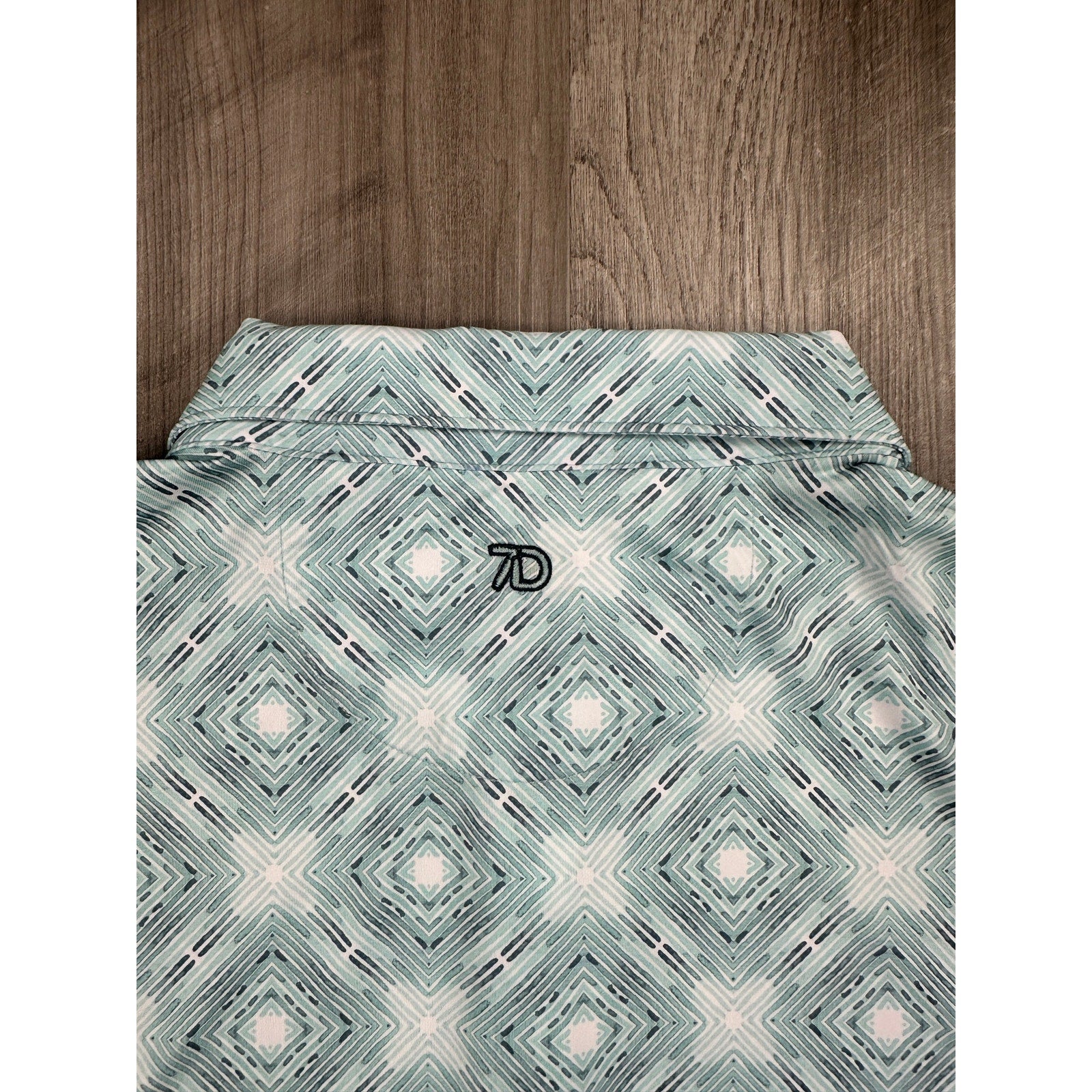 7 Diamonds Polaris 4 Way Stretch Performance Jersey Polo in Seafoam Green — Size 2XL