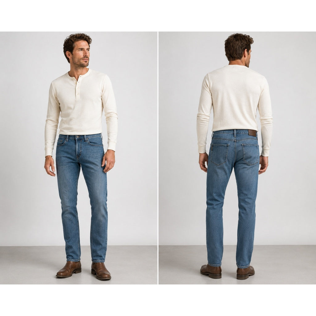 Paige Federal Slim Straight Jeans in Marson Blue — Size 33 // Preowned