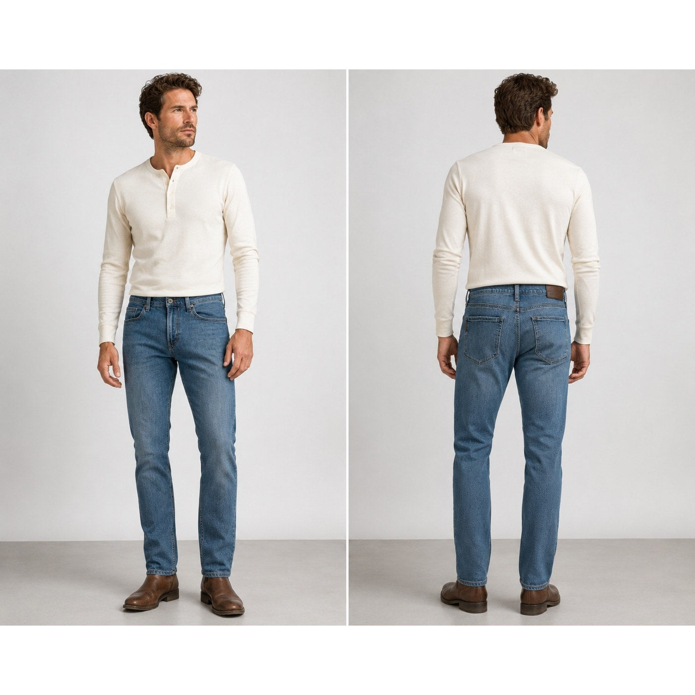Paige Federal Slim Straight Jeans in Marson Blue — Size 33 // Preowned