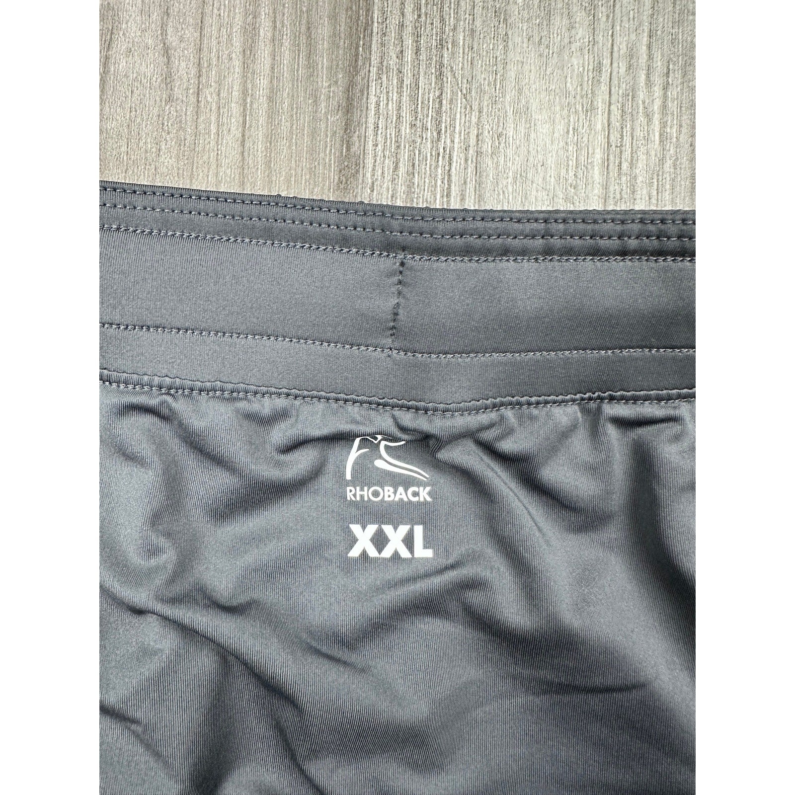 Rhoback The Deadlifts Lined Grit Gym Shorts in Graphite Grey — Size 2XL