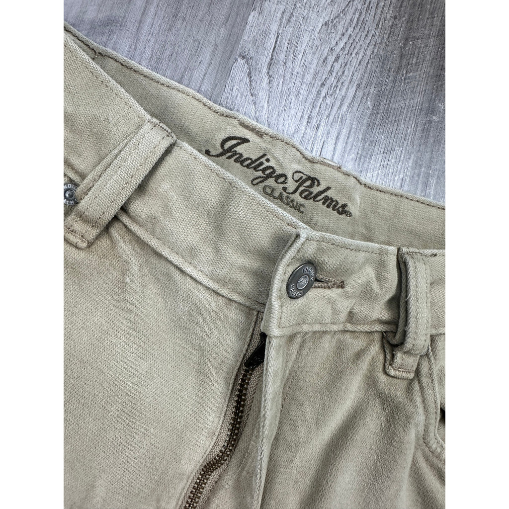 Indigo Palms (by Tommy Bahama) Classic Fit Sueded Brush Twill Cotton Chino Jeans in Tan — Size 35 // Preowned
