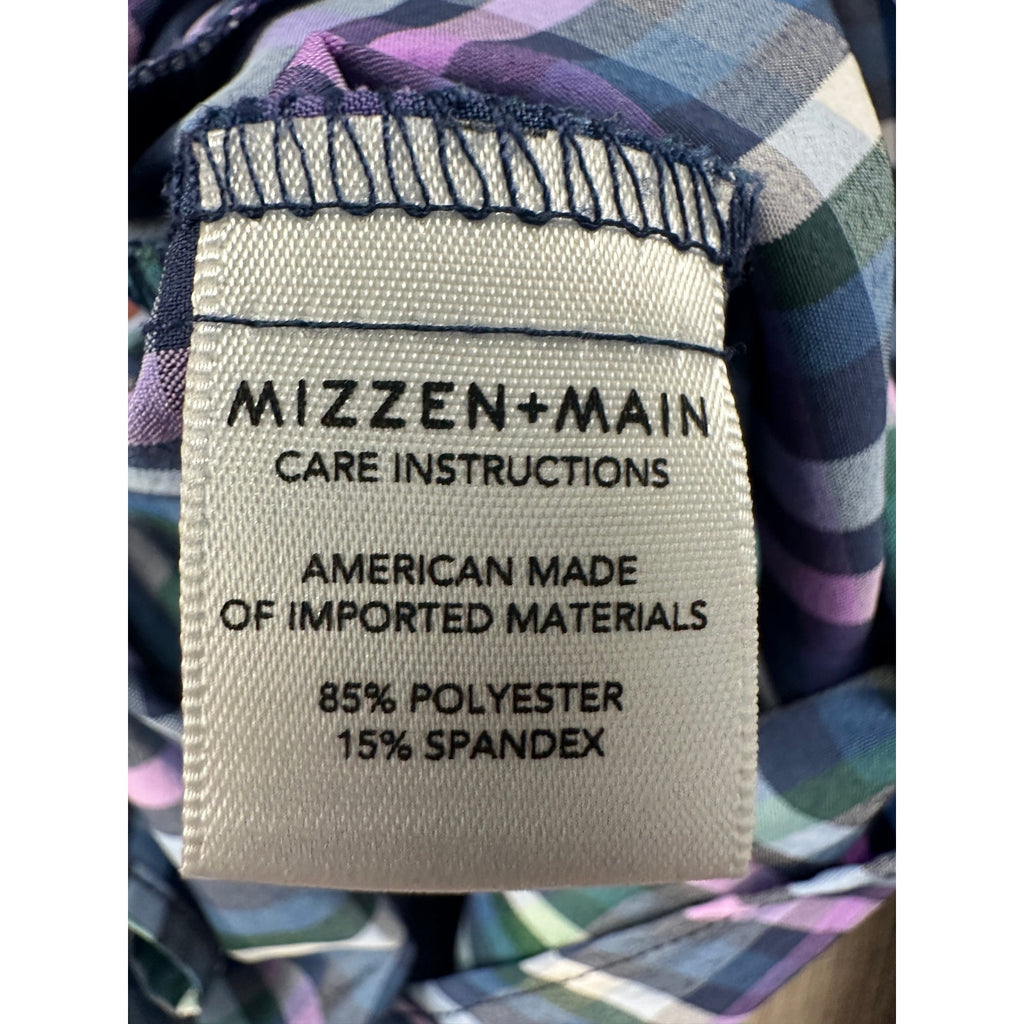 Mizzen+Main Leeward Collection Performance Plaid Trim Fit Long Sleeve Shirt — Size XL // Preowned