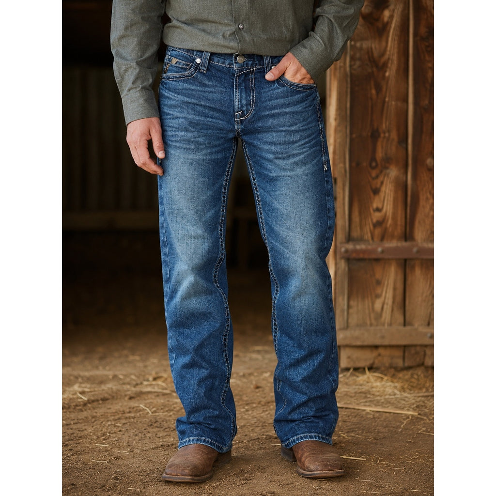 Ariat M7 Rocker Stretch Coltrane Stackable Straight Leg Jean in Silverton — 30x34 // Preowned