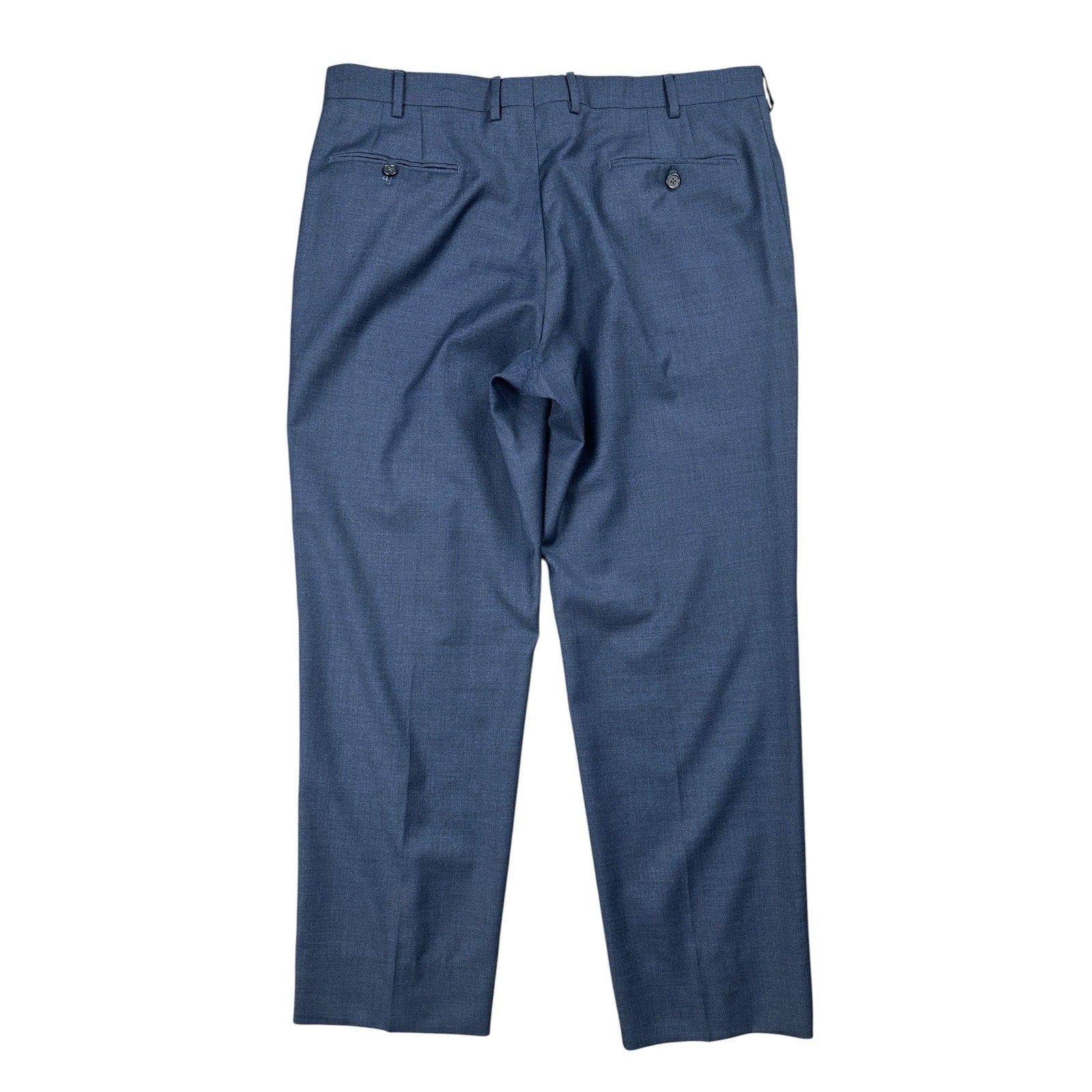Santorelli Platinum Loro Piana New Zealand Wool Stretch Pants in Navy — Size 38 // Preowned