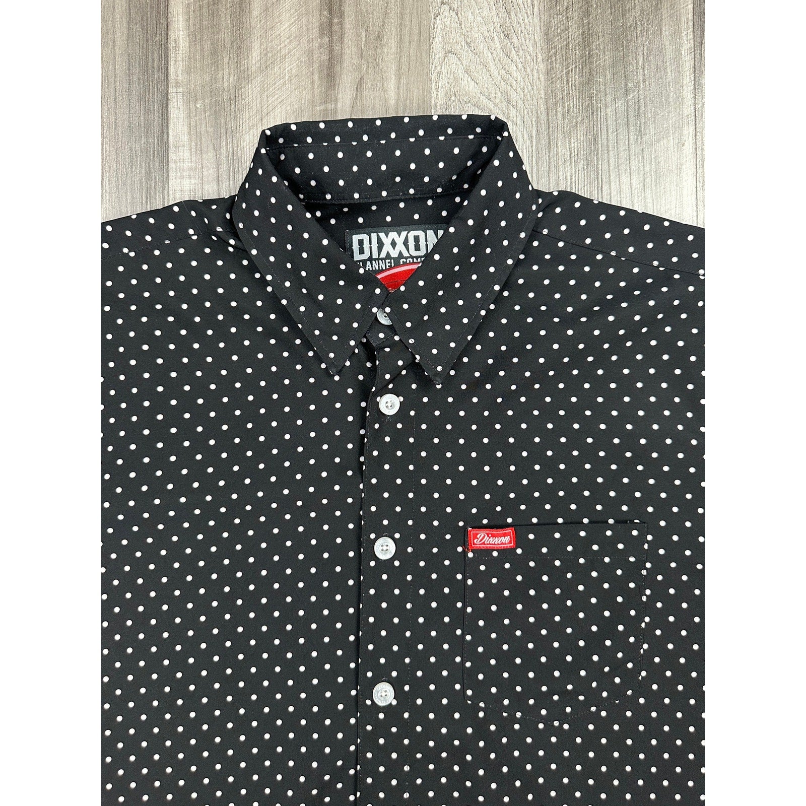 Dixxon Flannel Company The Milton Short Sleeve Shirt in Black, White — Size Large // Preowned