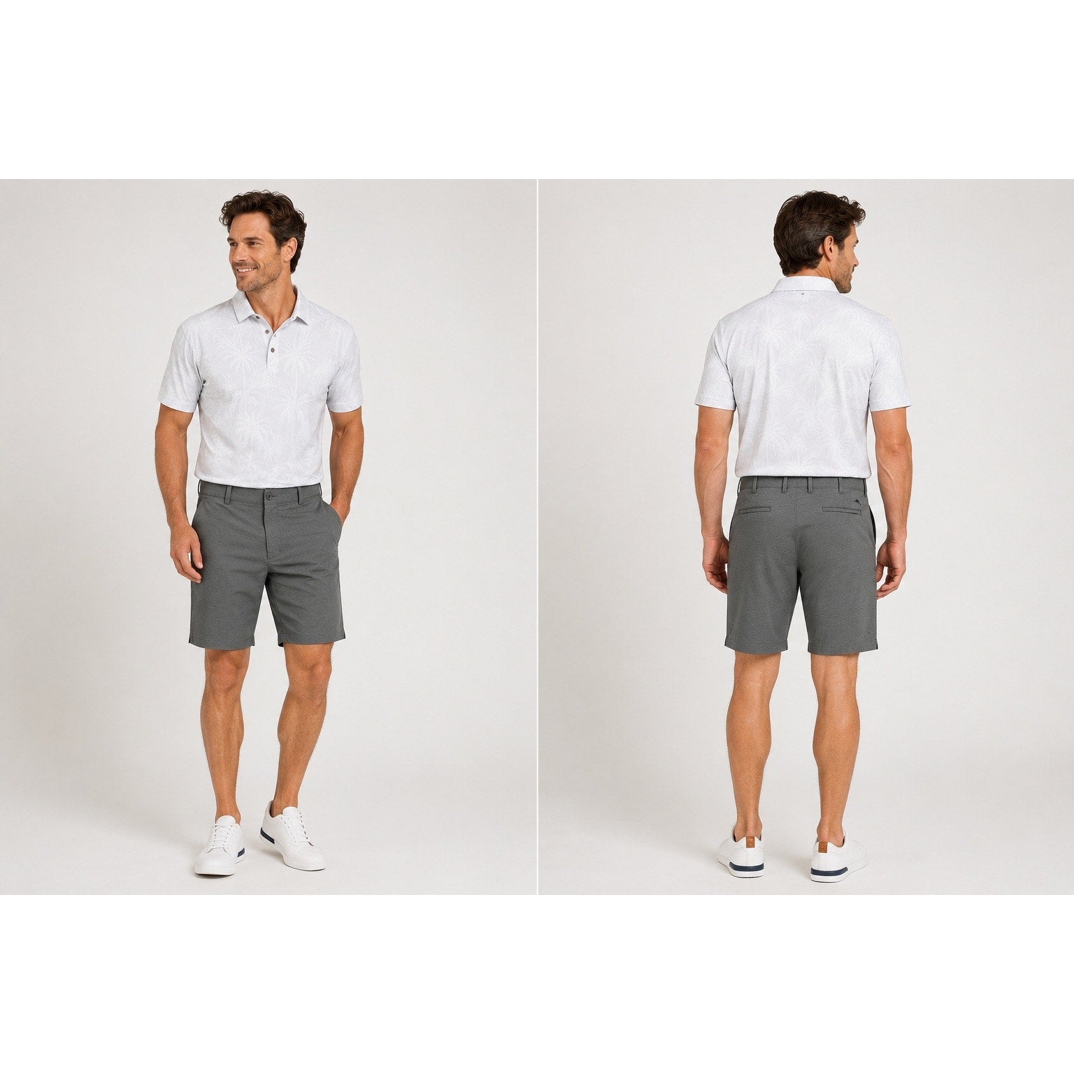 Tommy Bahama On Par Performance Hybrid 10" Shorts (Big & Tall) in Coal — Size 44 Regular