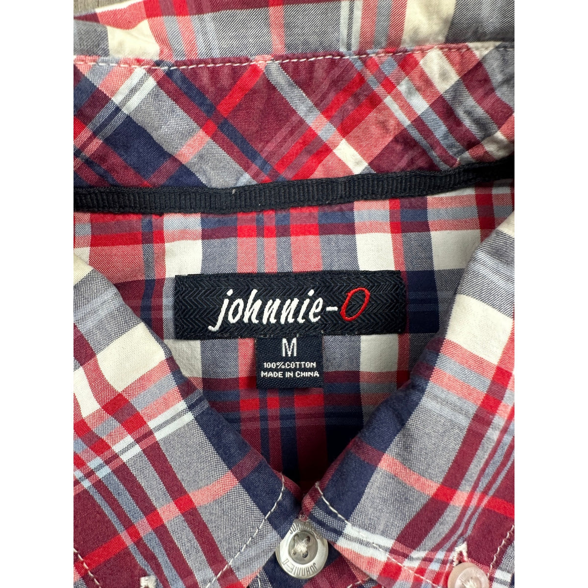Johnnie-O Plaid Tweener Button Original Long Sleeve Button Down Shirt — Size Medium // Preowned