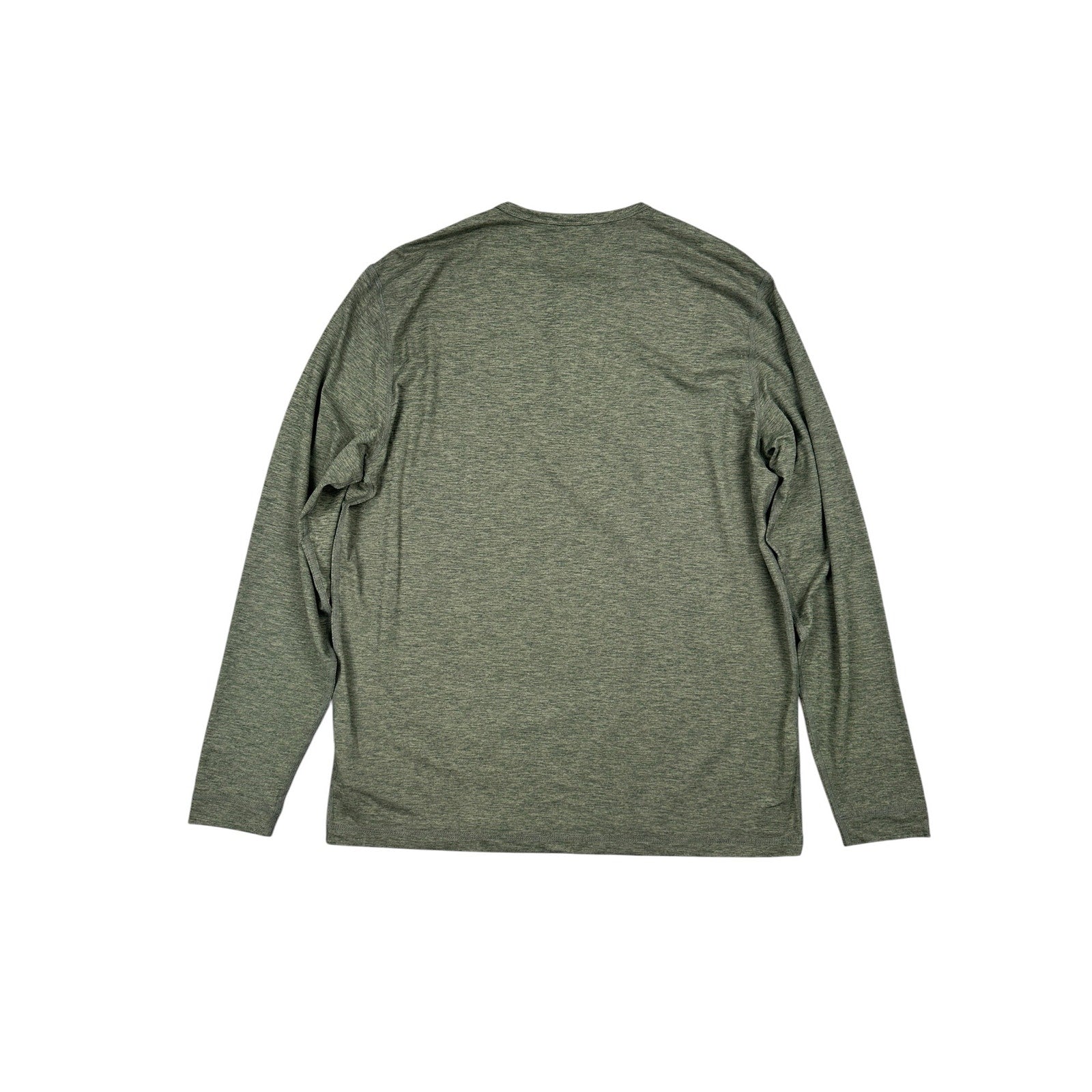 Vuori Ease Performance Long Sleeve Henley in Heather Olive — Size XL // Preowned