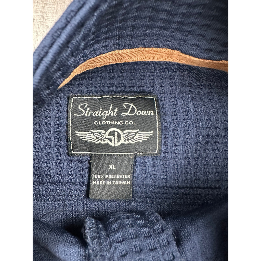 Straight Down Big Horn Golf Optic Quarter Zip Pullover in Navy — Size XL // Preowned