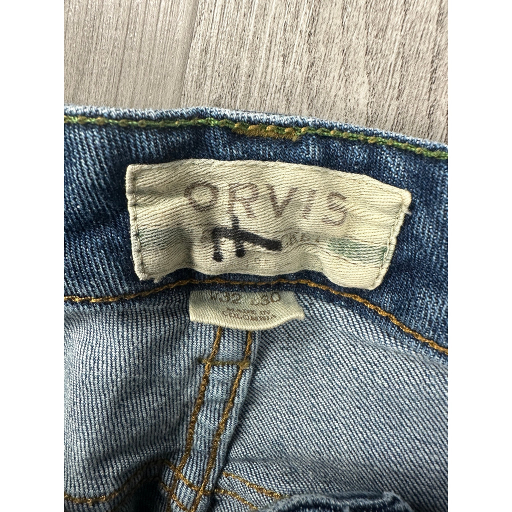 Orvis Five Pocket Straight Leg Stretch Jean in Blue — Size 32x30 // Preowned