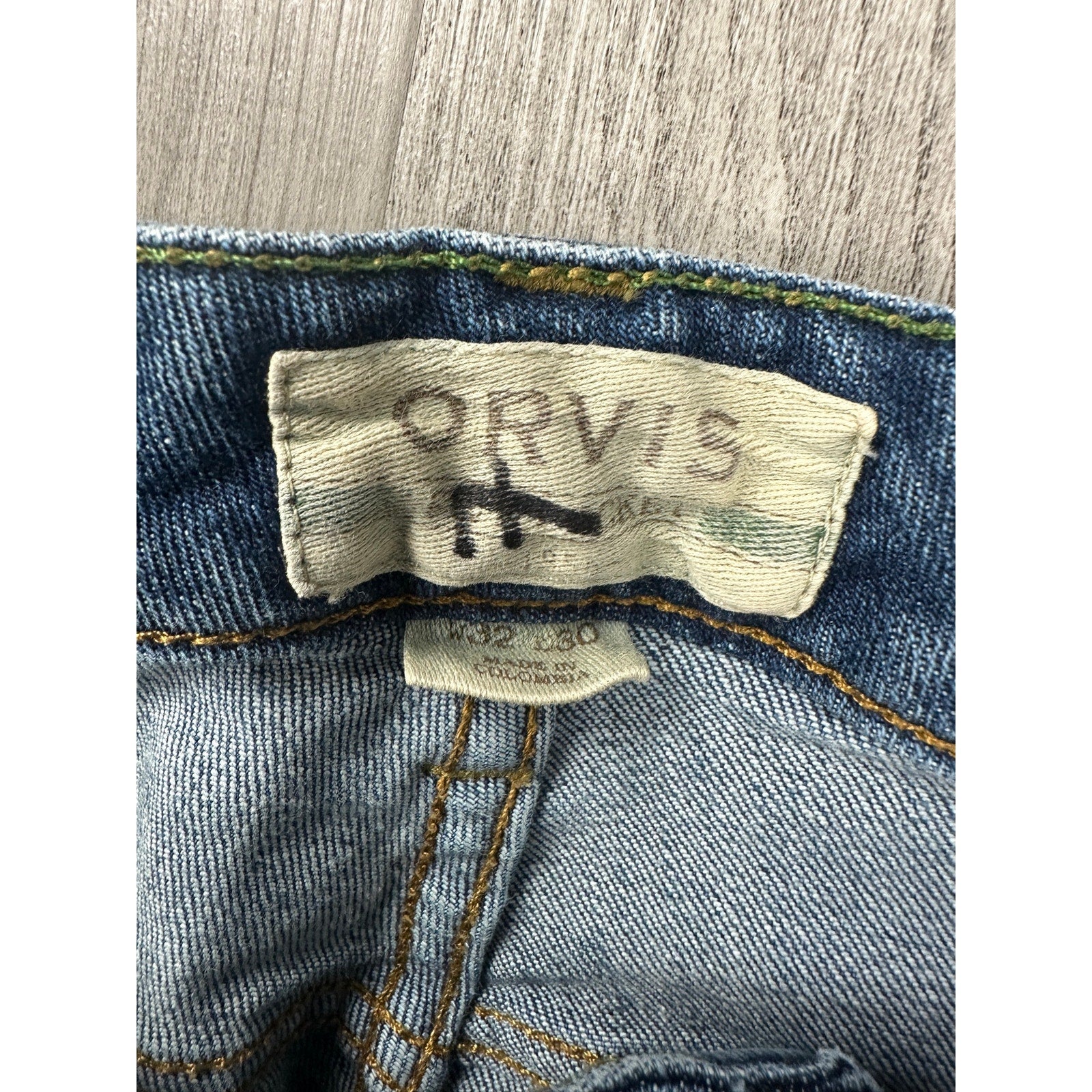 Orvis Five Pocket Straight Leg Stretch Jean in Blue — Size 32x30 // Preowned