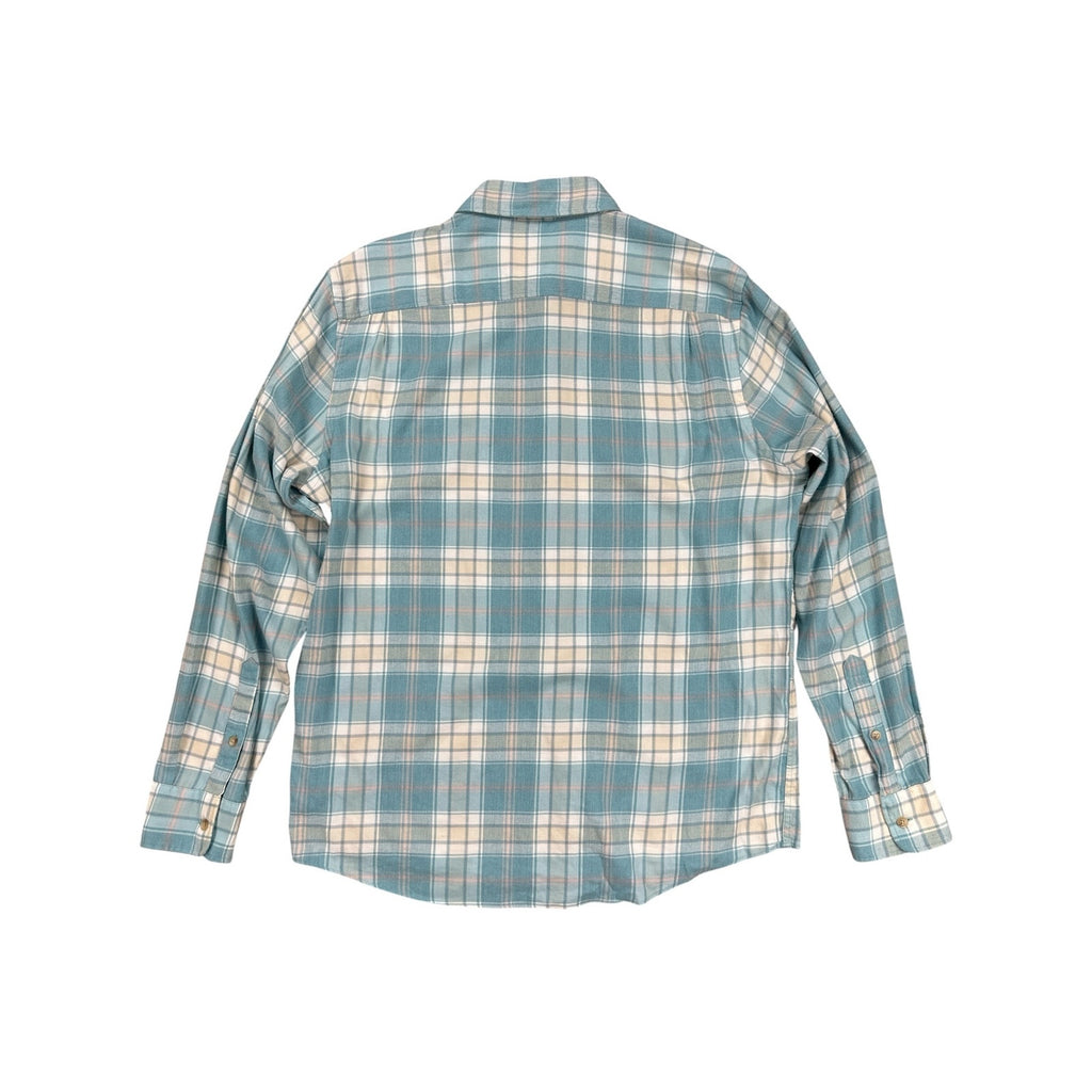 Faherty All-Time Lightweight Brushed Flannel Plaid Long Sleeve Button - Large