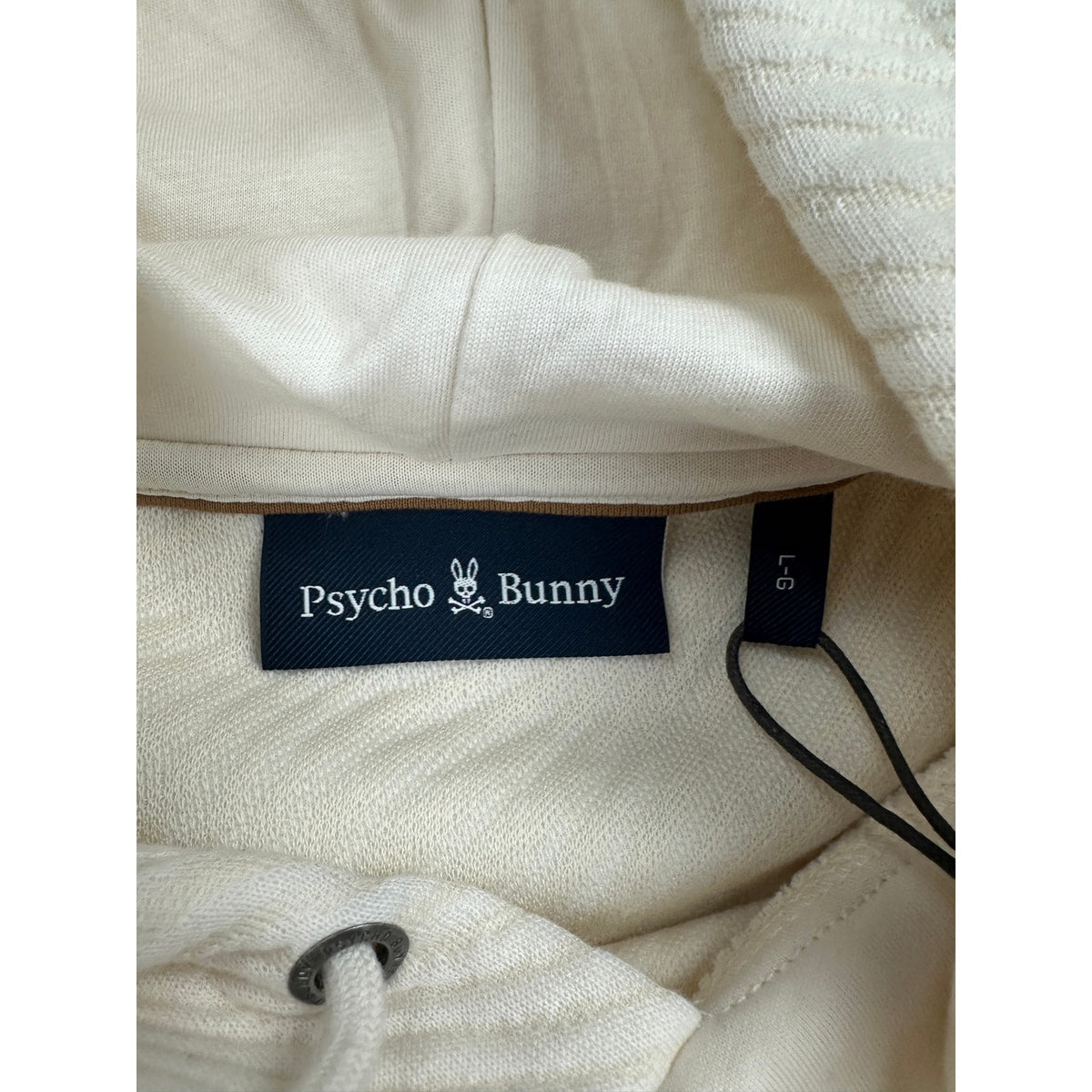 Psycho Bunny Kendrick Textured Pullover Hoodie — Size Large