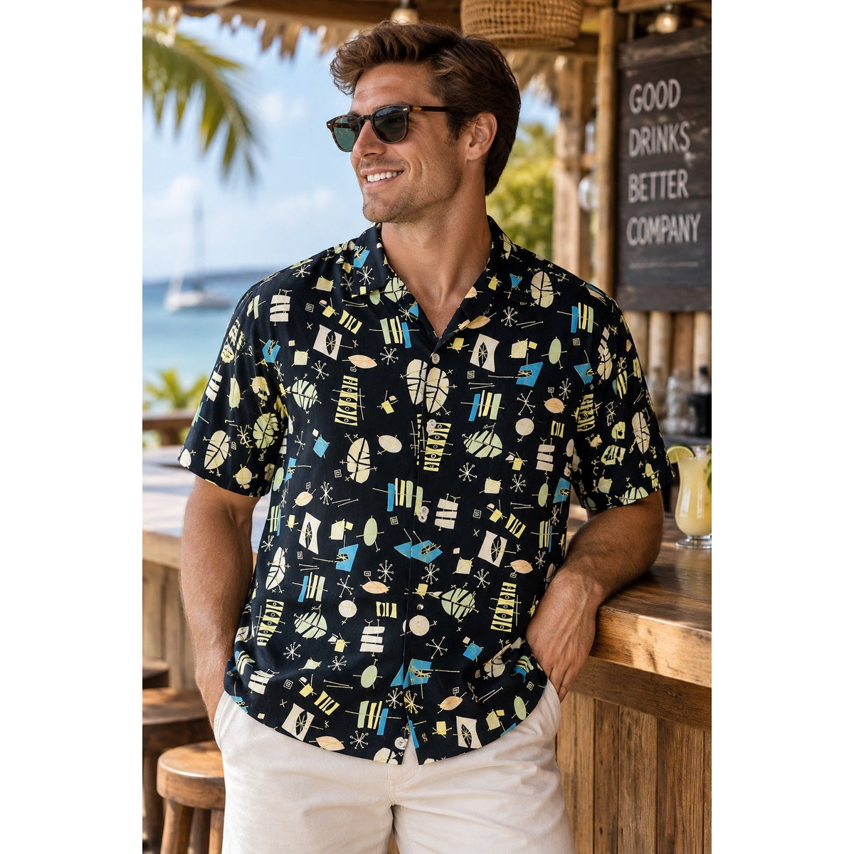 Tori Richard Cocktail Barfly Silk Short Sleeve Shirt — Size 3XB // Preowned