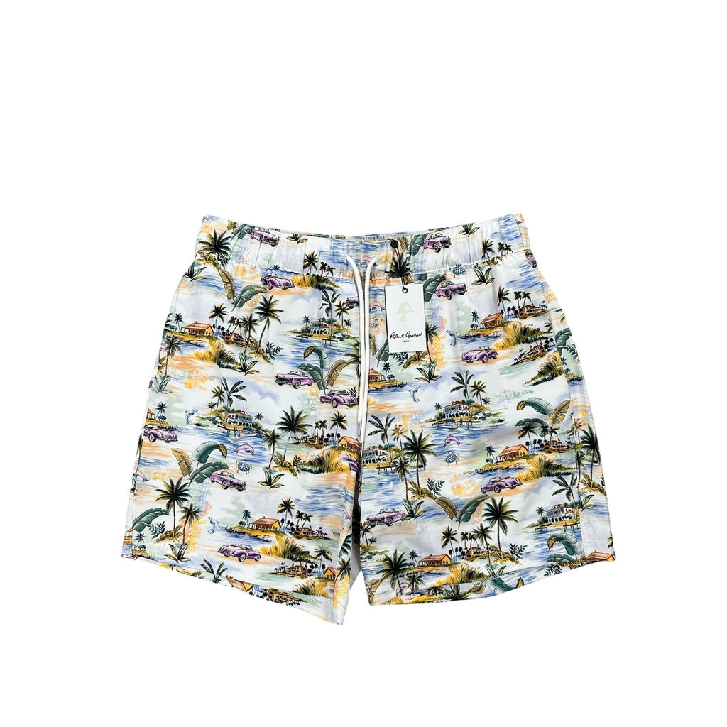 Robert Graham Tropical Island Vacation Mode Trunks — Size Large